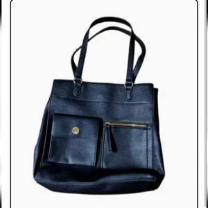 Black Leather Liz/Claiborne Hand Bag Purse